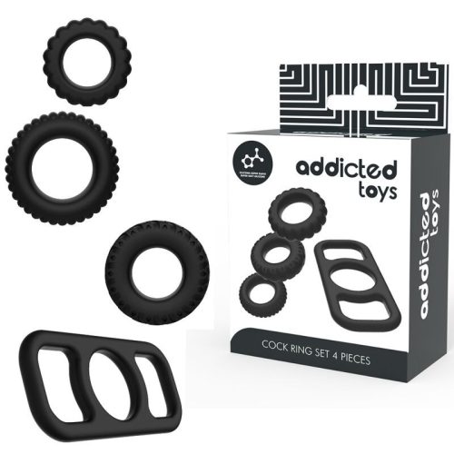 ADDICTED TOYS PÉNISZGYŰRŰ KÉSZLET 4 DARAB