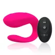 Intense Vibrator cu dublă stimulare 10 moduri telecomandă roz