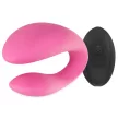 Moressa Vibrator dublu cu telecomandă 10 moduri încărcare USB silicon 85 mm