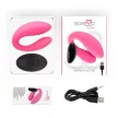 Moressa Vibrator dublu cu telecomandă 10 moduri încărcare USB silicon 85 mm