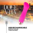 DOLCE VITA - ÚJRATÖLTHETŐ VIBRÁTOR EGY RÓZSASZÍN 7 SEBESSÉGŰ - 5