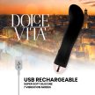 DOLCE VITA - ÚJRATÖLTHETŐ VIBRÁTOR KETTŐ FEKETE 7 SEBESSÉGES - 5