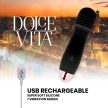 DOLCE VITA - ÚJRATÖLTHETŐ VIBRÁTOR HÁROM FEKETE 7 SEBESSÉGGEL - 4