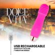 DOLCE VITA - ÚJRATÖLTHETŐ VIBRÁTOR HÁROM RÓZSASZÍN 7 SEBESSÉGGEL - 4