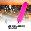 Dolce Vita Vibrator Rechargeable 7 Speeds 13cm Pink Silicone