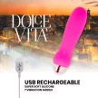 Dolce Vita Vibrator Rechargeable 7 Speeds Pink 12.4 cm Silky Silicone