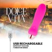 DOLCE VITA - ÚJRATÖLTHETŐ VIBRÁTOR ÖT RÓZSASZÍN 7 SEBESSÉGGEL - 4