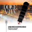 DOLCE VITA - ÚJRATÖLTHETŐ VIBRÁTOR HAT FEKETE 7 SEBESSÉGGEL - 4