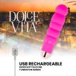 DOLCE VITA - ÚJRATÖLTHETŐ VIBRÁTOR HAT RÓZSASZÍN 7 SEBESSÉGGEL - 4