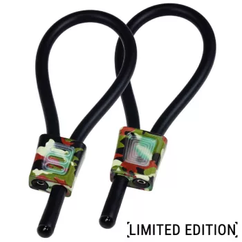   ElectraStim Adjustable Conductive Rubber Cock Rings Camouflage Design