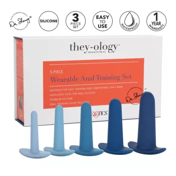   Calexotics Wearable Anal Training Set 5 Pieces Silicone Waterproof Gradual Size