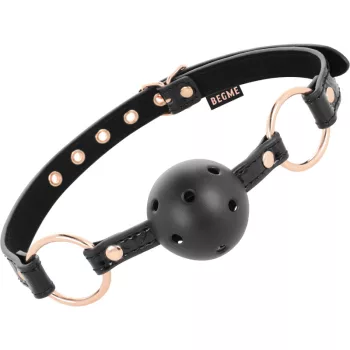 BEGME – fekete bőrball gag prémium vegán bőrből