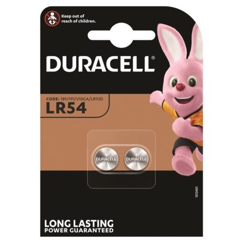 DURACELL - LÚGOS GOMBELEM LR54 LR1130 AG10 1,5V 2 DARAB