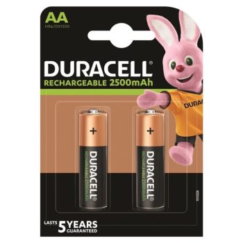 DURACELL - újratölthető AA 2500mAh elemek (2 db)