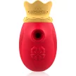 Vibrator clitoridian cu 10 moduri de supt și lins, rezistent la apă, roșu