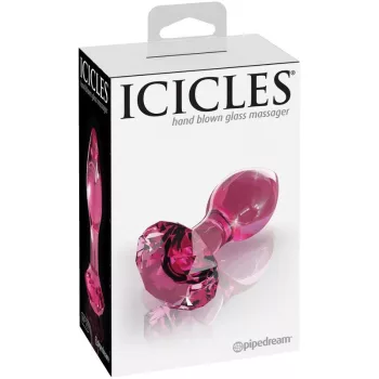   Icicles Glass Anal Plug Handmade Hypoallergenic 7.3cm Diameter 3cm
