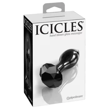   Icicles Glass Anal Plug Hypoallergenic Non-Porous 7.3 cm Clear