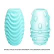 Pretty Love Double Sided Masturbator Egg Reversible Textures Turquoise