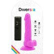 DIVERSIA – rugalmas, vibráló dildó lila 18 cm