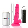 DIVERSIA - RUGALMAS VIBRÁLÓ DILDÓ RÓZSASZÍN 18 CM -O- 4 CM - 2