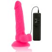 DIVERSIA - RUGALMAS VIBRÁLÓ DILDÓ RÓZSASZÍN 18 CM -O- 4 CM - 3