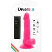 DIVERSIA - RUGALMAS VIBRÁLÓ DILDÓ RÓZSASZÍN 18 CM -O- 4 CM - 7