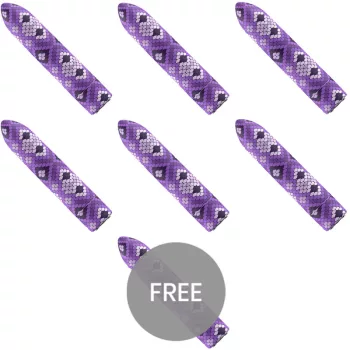   Custom Bullets Vibrating Bullet Rechargeable 10 Modes Magnetic Purple Set 6+1 Free