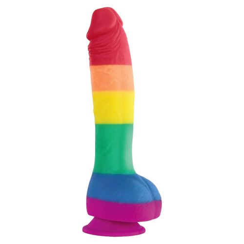 PRIDE – 19 cm-es LGBT zászlós dildó