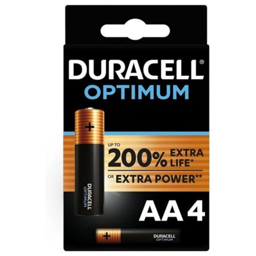 DURACELL - OPTIMUM 200 LÚGOS ELEM AA LR6 4 DARAB