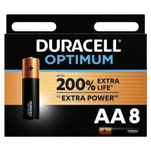 DURACELL - OPTIMUM 200 LÚGOS ELEM AA LR6 8 DARAB