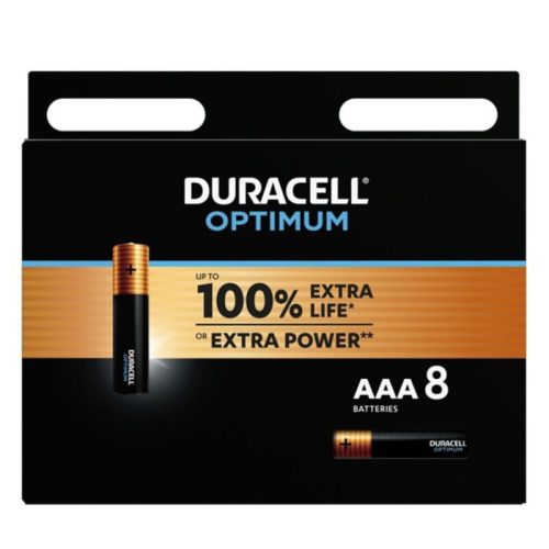 DURACELL - OPTIMUM LÚGOS ELEM AAA LR03 8 DARAB