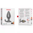 ONINDER RIO – vibráló anális plug fekete, ingyenes appal