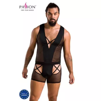 PASSION 054 OSCAR – érzéki fekete fehérnemű szett L/XL