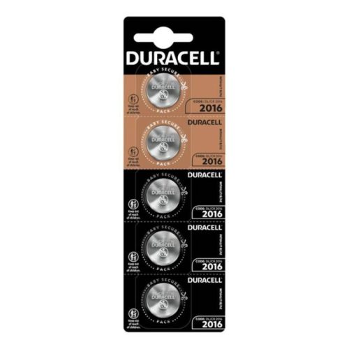 DURACELL - GOMBELEM LITIO CR2016 3V 5 DARAB