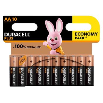 Duracell Plus Power AA - 10 darabos alkalikus elem készlet