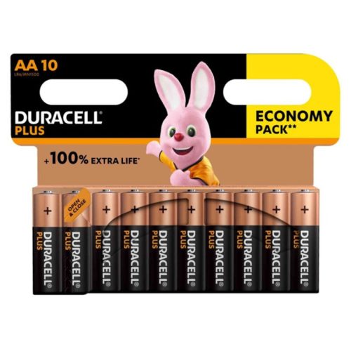 DURACELL - PLUS POWER 100 LÚGOS ELEM AA LR6 10 DARAB