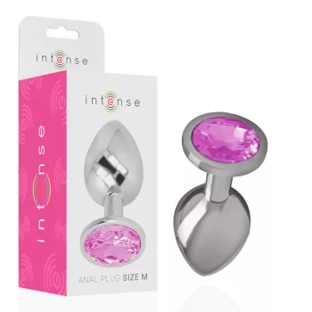 Intense Metal Anal Plug Diamond Jewel Medium Pink