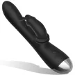 BLACK&SILVER - újratölthető szilikon nyúlfüles vibrátor