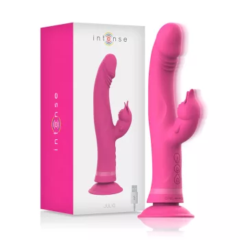   INTENSE - JULIO RABBIT vibrátor elegáns rózsaszín szilikonból