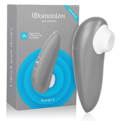 Womanizer Csiklóizgató Pleasure Air, 6 fokozat, USB tölthető, vízálló szürke