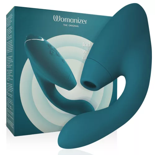 Womanizer Vibrátor Kettős stimuláció, 14 intenzitás, vízálló Kék petrol