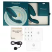 Womanizer Vibrator dual stimulator clitoral și G-spot 14 niveluri albastru petrol