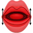 Mia Vibrator Triple Pleasure 10 Vibration and Bite Modes Red Silicone Waterproof