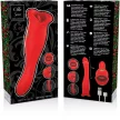 Mia Vibrator Triple Pleasure 10 Vibration and Bite Modes Red Silicone Waterproof