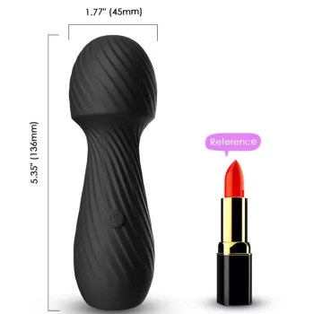   Armony Dazzle Vibrator Small Flexible Head 9 Modes USB Rechargeable Black Waterproof