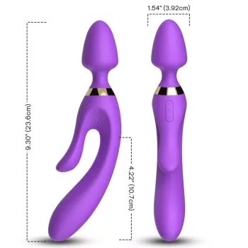   Armony Rabbit Vibrator Dual Stimulation 2x9 Modes Waterproof Purple