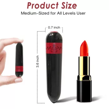   Armony Rocket Vibrator Bullet 9 Modes USB Rechargeable Waterproof Black