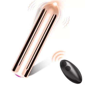   Armony Vibrator Bullet Remote Control 9 Modes USB Charging Gold 8.8 cm