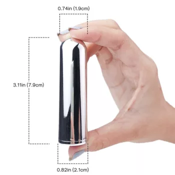   Armony Vibrator Bullet 9 Modes USB Rechargeable Waterproof Silver 7.9 cm