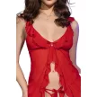 CHILIROSE - CR 4696 BABYDOLL ÉS TANGA ÁGYÉK NÉLKÜLI PIROS S/M - 4